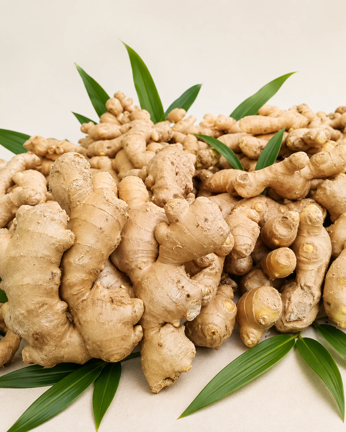Fresh whole ginger representing AQJ Fresh Produce