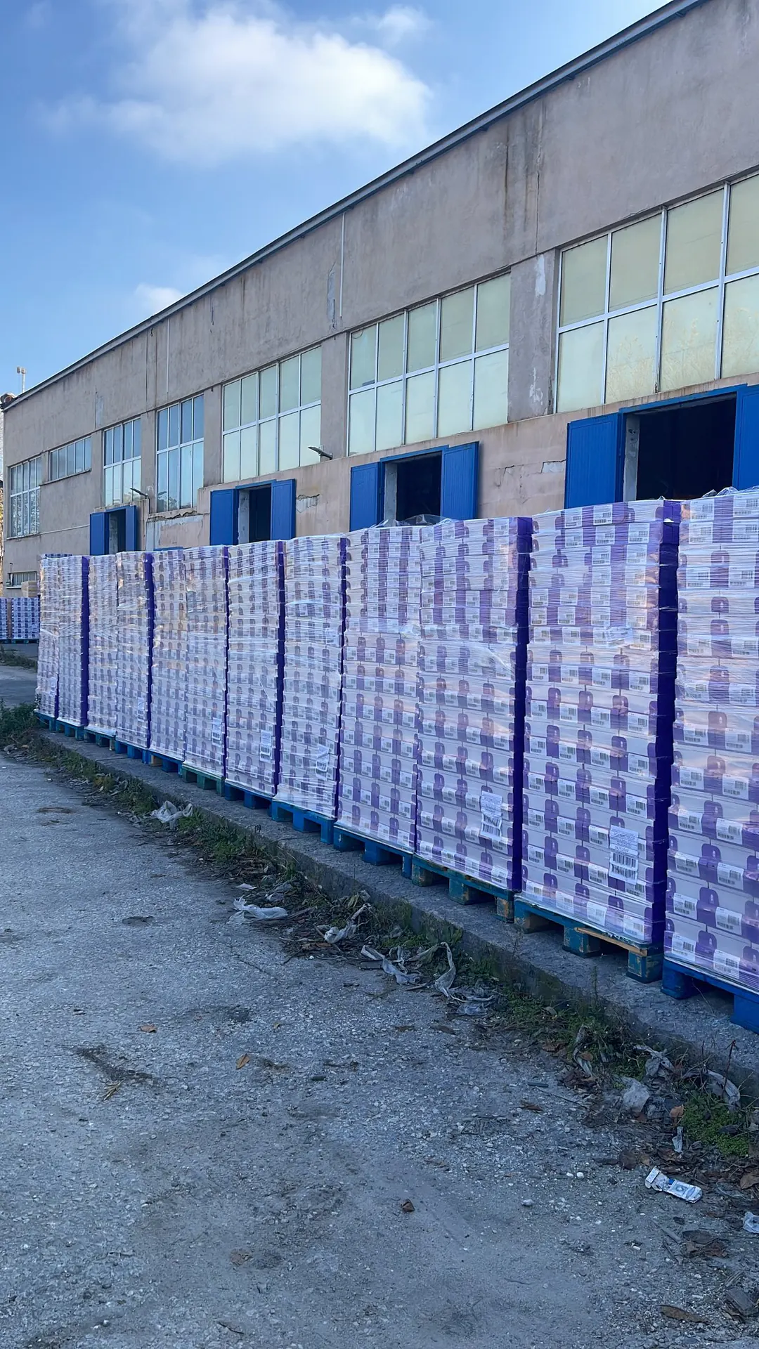 Goods loaded on truck
