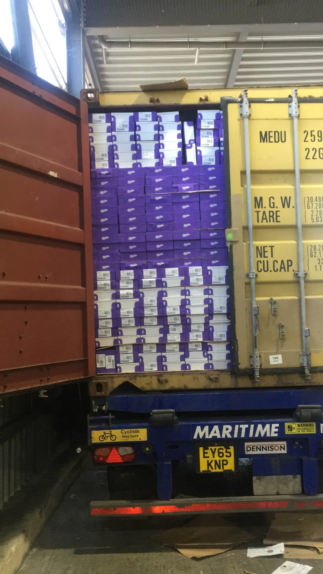 Loaded truck ready for dispatch